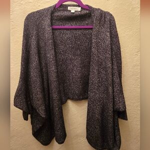 Calvin Klein Batwing Draped Cardigan Cotton Blend Open Front Minimalist